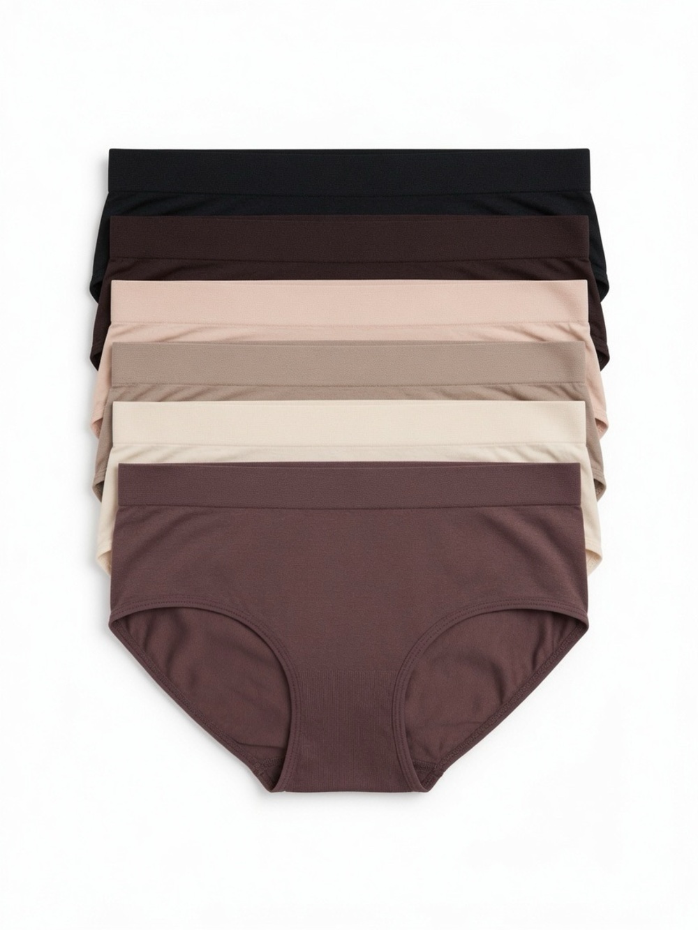 🆕 Seamless Neutral Bikini Panty Pack - Multi Brown & Nude Tones